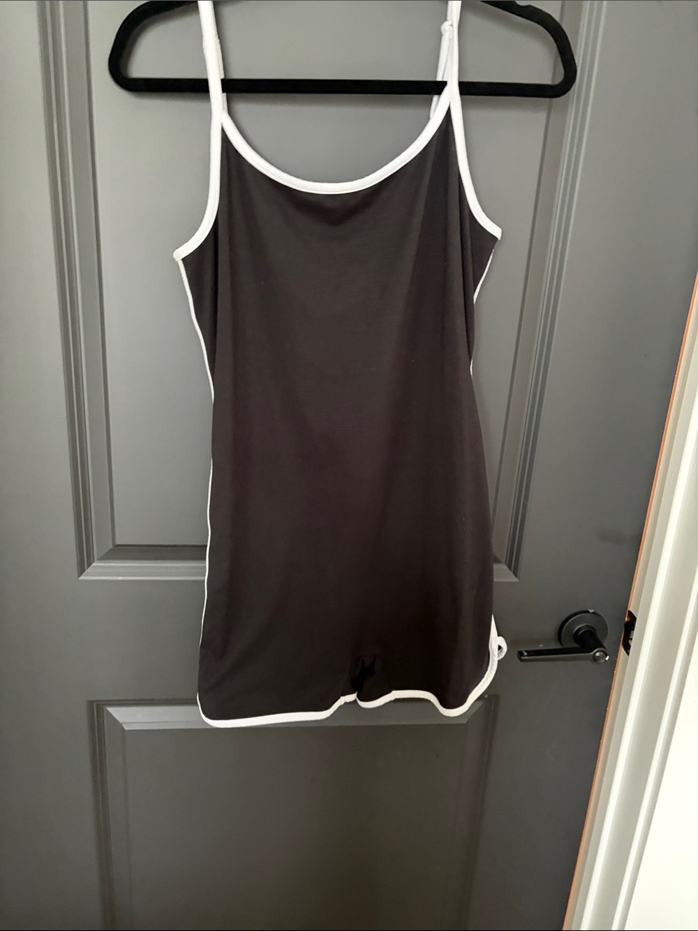 Fashion Nova Black Romper with White Trim